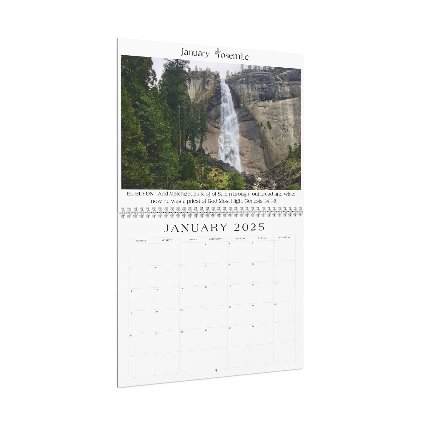 2025 Wall Calendar - The Names of GOD Inspirational Calendar